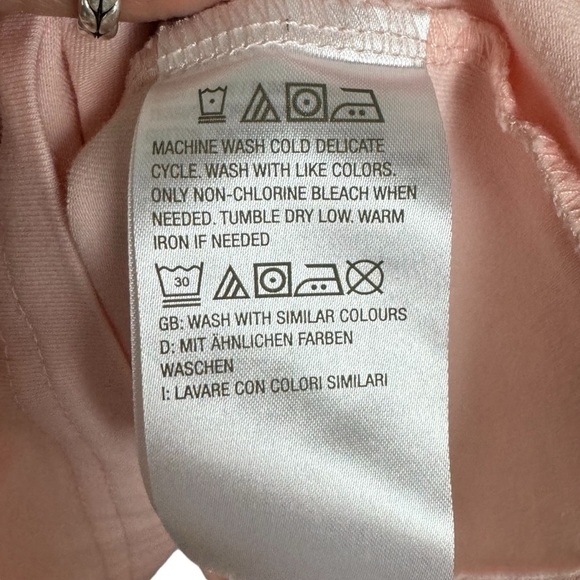 Isaac Mizarahi Ruffle v neck half placket cotton modal pink top size M - Picture 8 of 8